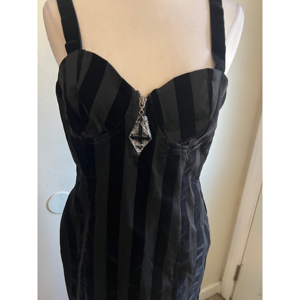 Killstar back from the dead bodycon striped dress - Picture 4 of 5